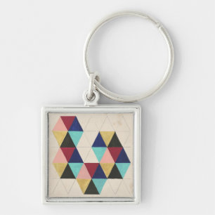Geometric Pattern Play III Key Ring