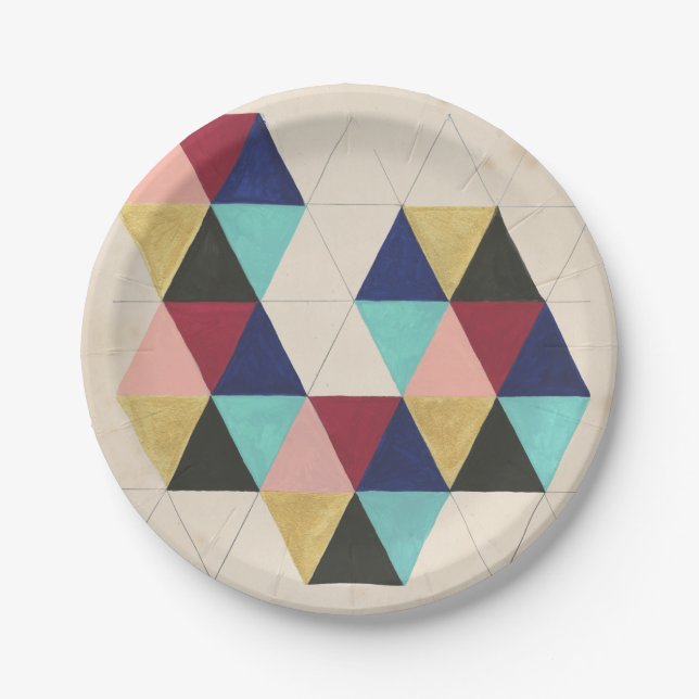 Geometric Pattern Play III Paper Plate (Front)