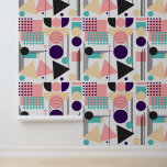 Geometric Pattern Pop Art Retro Wallpaper<br><div class="desc">Geometric Pattern Pop Art Retro Wallpaper.</div>