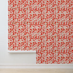 Geometric pattern Red wallpaper
