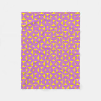 Geometric pattern retro colours 70s fleece blanket