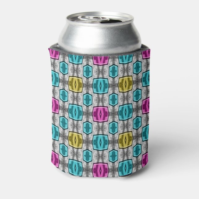 Geometric pattern retro sixties can cooler (Can Back)