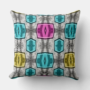 Geometric pattern retro sixties cushion