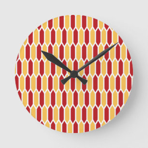 Geometric Pattern Round Clock