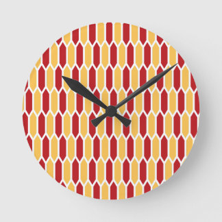 Geometric Pattern Round Clock