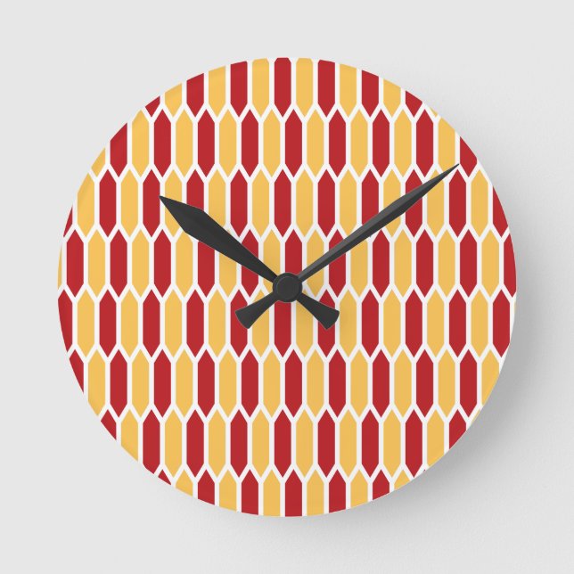 Geometric Pattern Round Clock (Front)