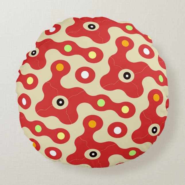 Geometric pattern round cushion (Front)