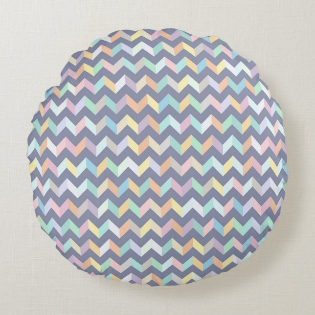 Geometric Pattern Round Cushion (Front)