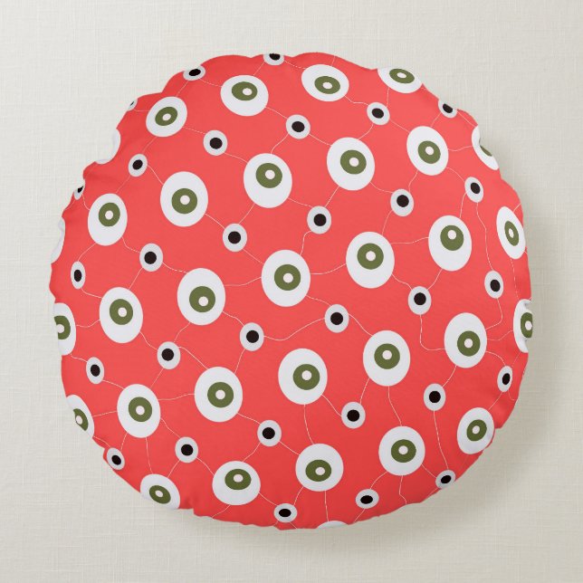 Geometric pattern round cushion (Front)