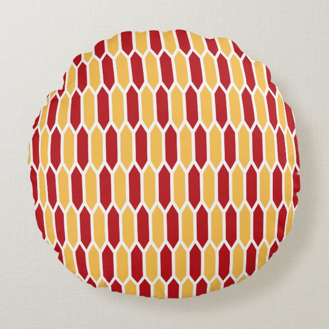 Geometric Pattern Round Cushion (Front)