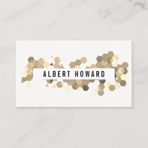 Geometric Pattern / Sepia Business Card