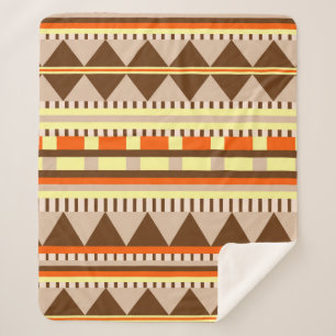 Geometric pattern sherpa blanket
