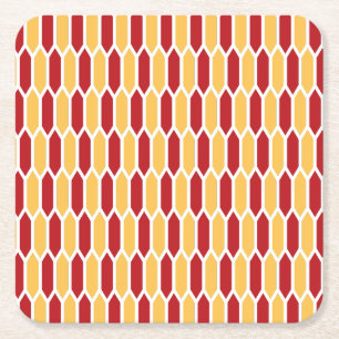 Geometric Pattern Square Paper Coaster