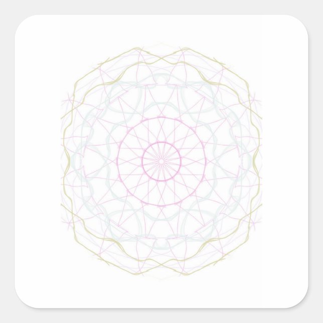 Geometric pattern square sticker (Front)