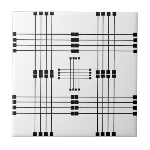 Geometric Pattern   Squares   Lines   White   Tile