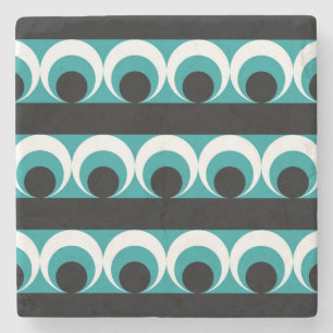 Geometric pattern stone coaster