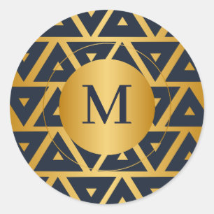 Geometric pattern Triangle Personalised Classic Round Sticker