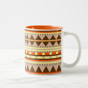 Geometric pattern Two-Tone coffee mug
