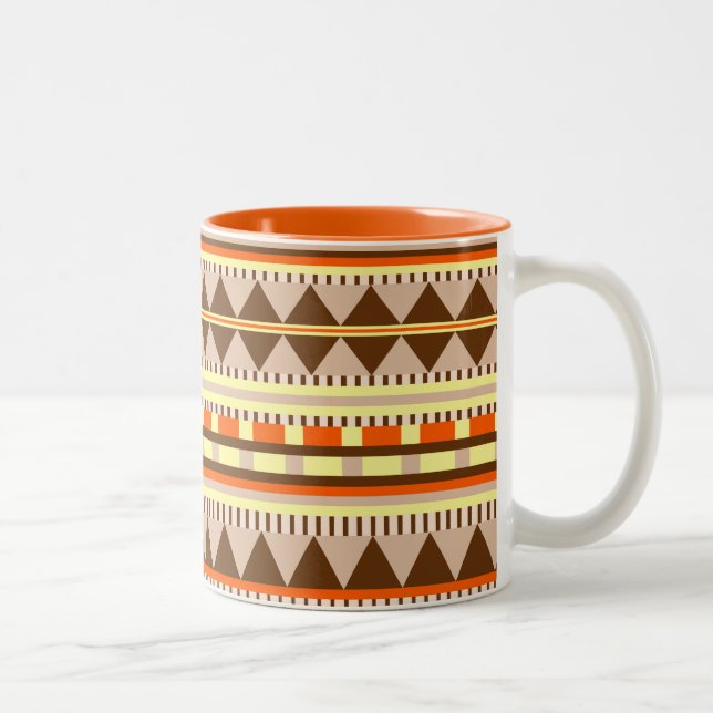Geometric pattern Two-Tone coffee mug (Right)