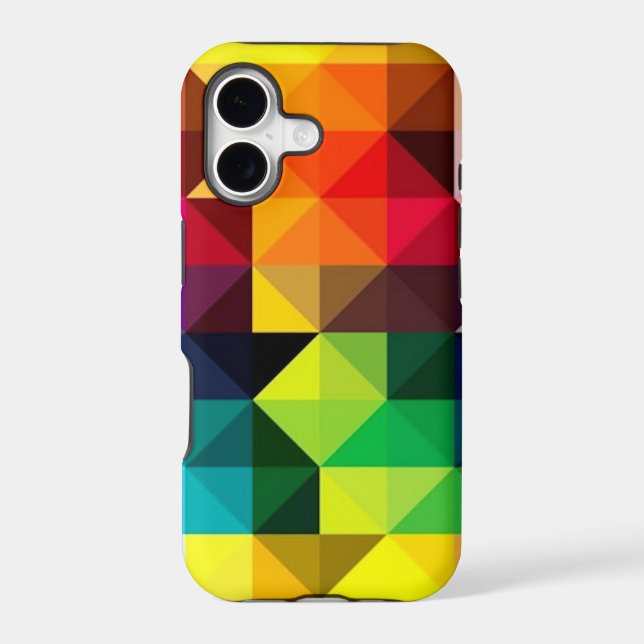 Geometric Pattern Vector Colourful iPhone (Back)