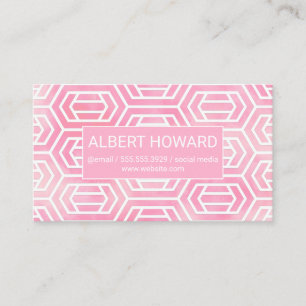 Geometric Pattern Watercolor Texture Business Card