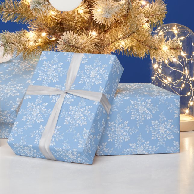 Geometric Pattern | Winter Blossoms Wrapping Paper (Holidays)