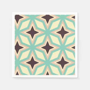 Geometric pattern with alternating dark star shape napkin