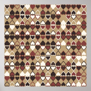 Geometric pattern with colored elements, abstract poster