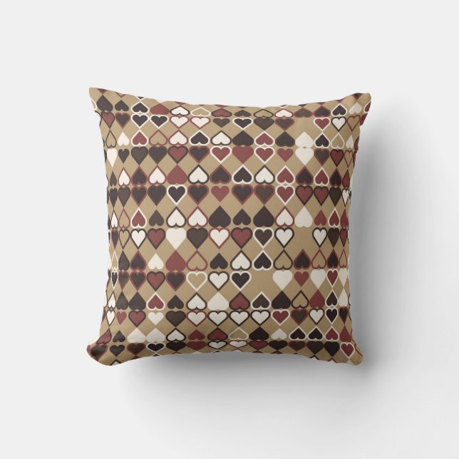 Geometric pattern with coloured elements, abstract cushion (Front)