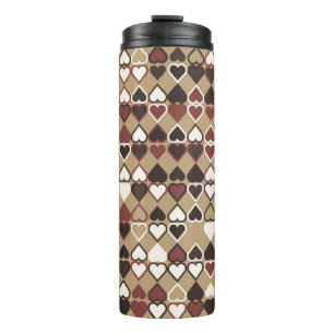 Geometric pattern with coloured elements, abstract thermal tumbler