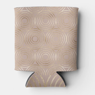 Geometric pattern with gold circles. can cooler
