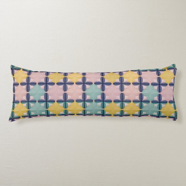 Geometric Pattern With Vivid Colours Body Cushion (Front)