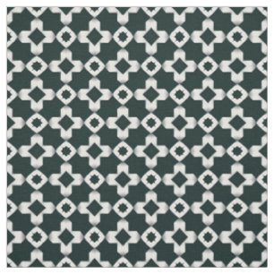 Geometric Pattern with White Crosses Fabric