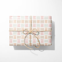 Geometric Pattern Wrapping Paper Pink Boho Lines