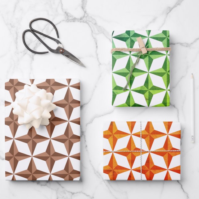 Geometric Pattern  Wrapping Paper Sheet (Front)