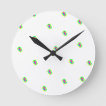 Geometric Patterned Precision Round Clock