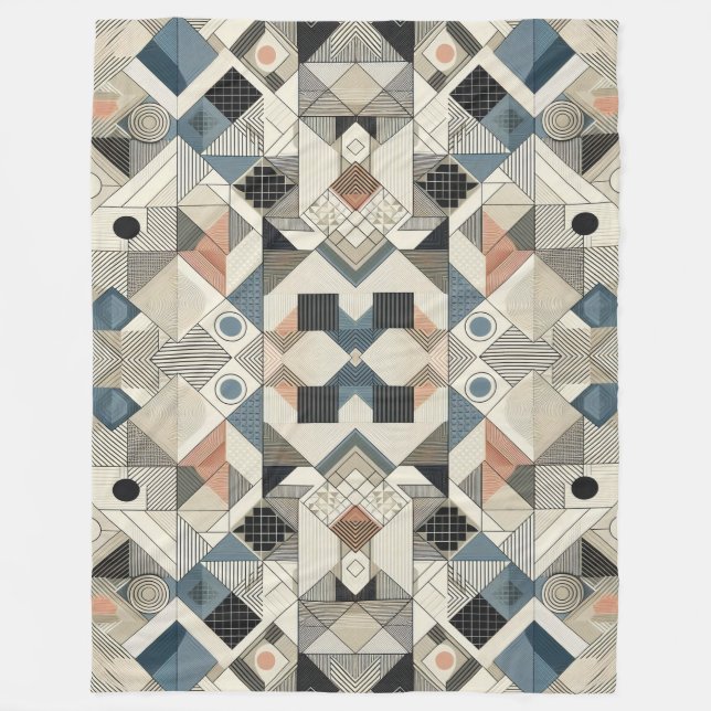 Geometric Patterns  Fleece Blanket (Front)