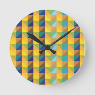 Geometric patterns round clock