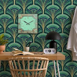 Geometric perfection in an Art Deco Wall Clock<br><div class="desc">Geometric perfection,  golden elegance,  and pure vintage charm. Perfect for the design lover with classic taste.</div>