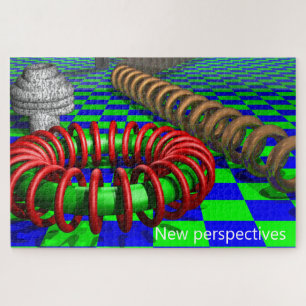 Geometric Perspective Art Illusion Modern Jigsaw Puzzle