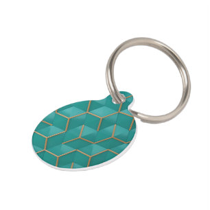 geometric pet tag