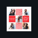 Geometric photo graduation personalised gift canvas print<br><div class="desc">Geometric photo graduation personalised gift. Colour can be changed. Part of a collection.</div>