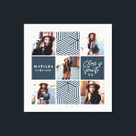 Geometric photo graduation personalised gift canvas print<br><div class="desc">Geometric photo graduation personalised gift. Colour can be changed. Part of a collection.</div>