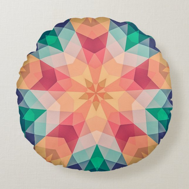 Geometric Photography Geometric Art Design Metal O Round Cushion (Front)