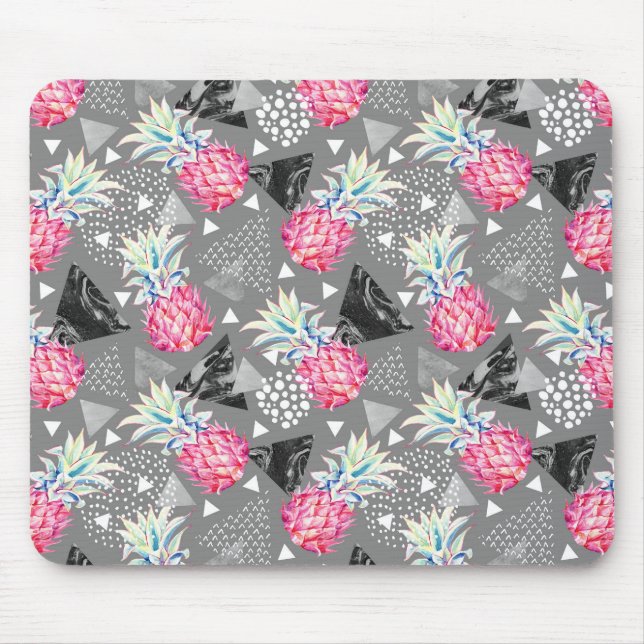 Geometric Pineapple Textured Pattern Mouse Mat (Front)