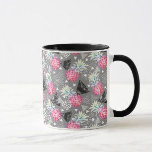 Geometric Pineapple Textured Pattern Mug