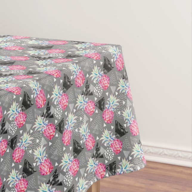 Geometric Pineapple Textured Pattern Tablecloth (In Situ)