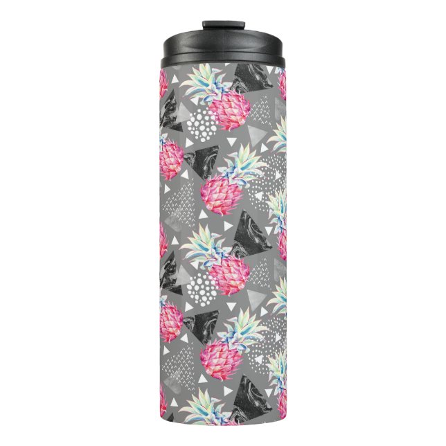 Geometric Pineapple Textured Pattern Thermal Tumbler (Front)