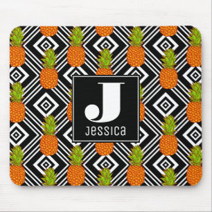 Geometric Pineapples Monogram Mouse Mat
