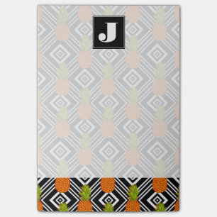 Geometric Pineapples Monogram Post-it Notes